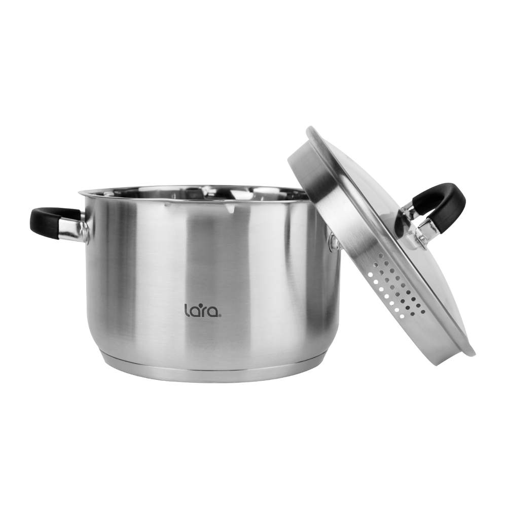 LARA Ника Кастрюля LR02-905 2,1л 16х10,5см индукция /нерж/