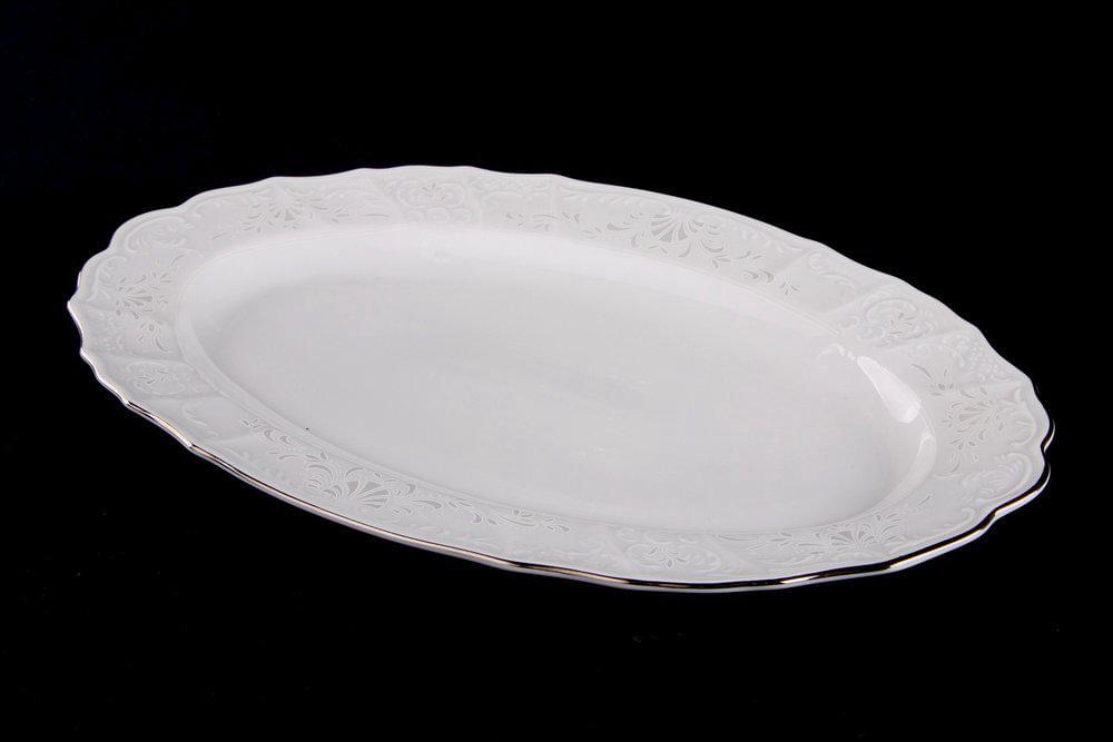 BERNADOTTE Отводка платина Блюдо овальное 36см BE3632021/03819/БТФ0183