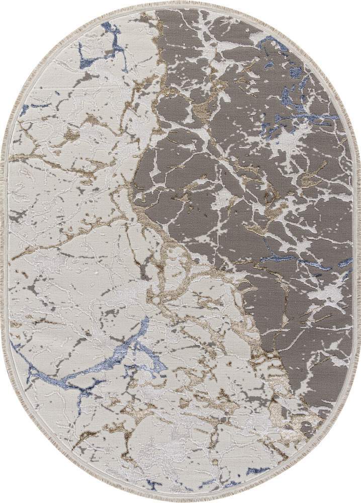 Ковер MOSSO 27231A 0,8х1,5 GRY / BLUE овал