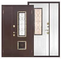 Дверь металлическая Венеция   Белый ясень  1200х2050 R