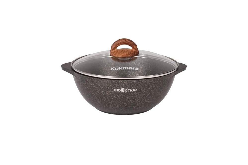 KUKMARA Казан кгои37а 3,5л АП Granit Ultra (original) индукция стеклянная крышка