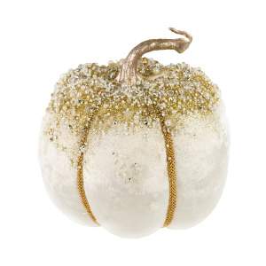 DECOLINE Фигурка Тыква 18х16см белый (пенопласт/текстиль) 688201720