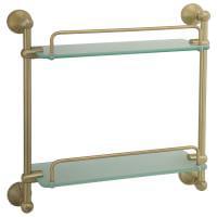 Полка Veragio GIALETTA VR.GIL-6412.BR  2-ая с галереей  L35см  мат. стекло/бронза