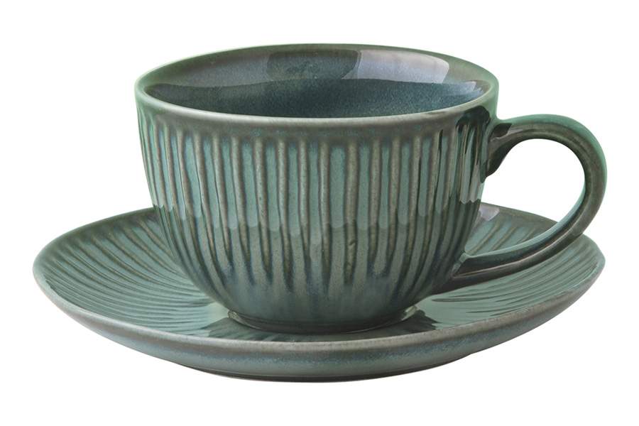 EASY LIFE Gallery зеленый Чашка с блюдцем 0,25л EL-R2534/GALG
