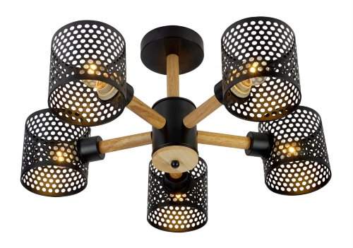 МС-XA1412B/5 BK+WD  светильник потолочный