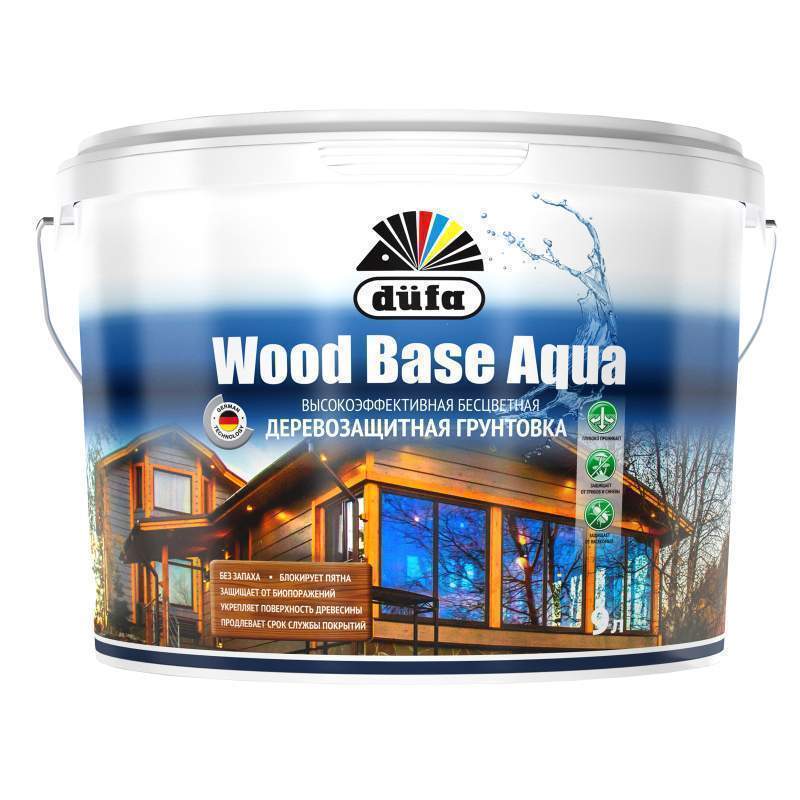 Грунт Dufa Wood Base AQUA смолоблокирующий д/дерева 9л