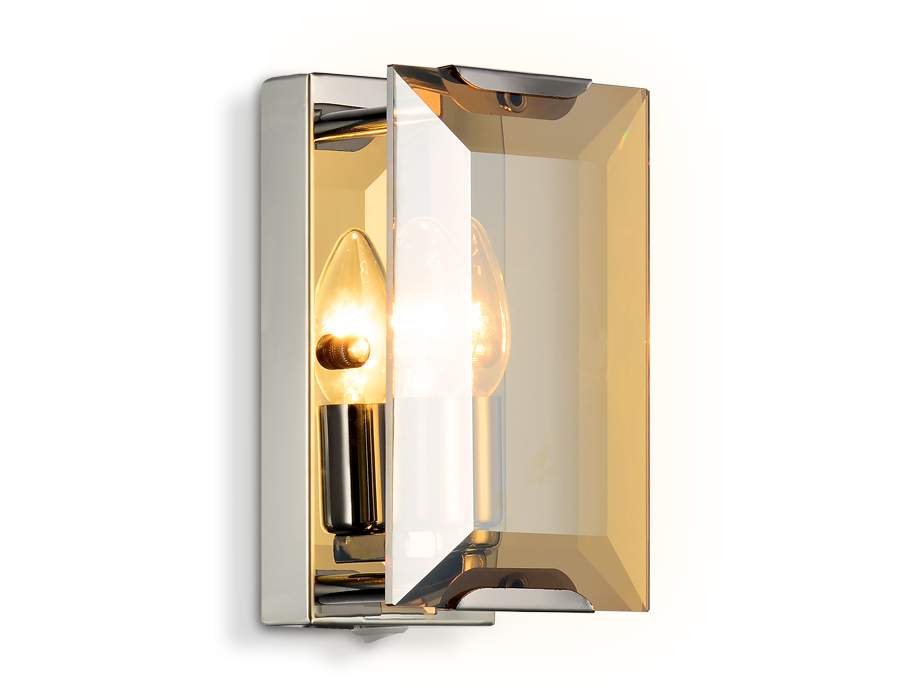 TR5155 CH/CL Св-к настен..хрустал. E14/1 max 40W 210*130*100 хром/прозр.