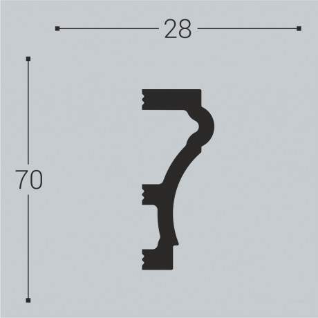 Наличник  XPS Н 7 (70*28)/9