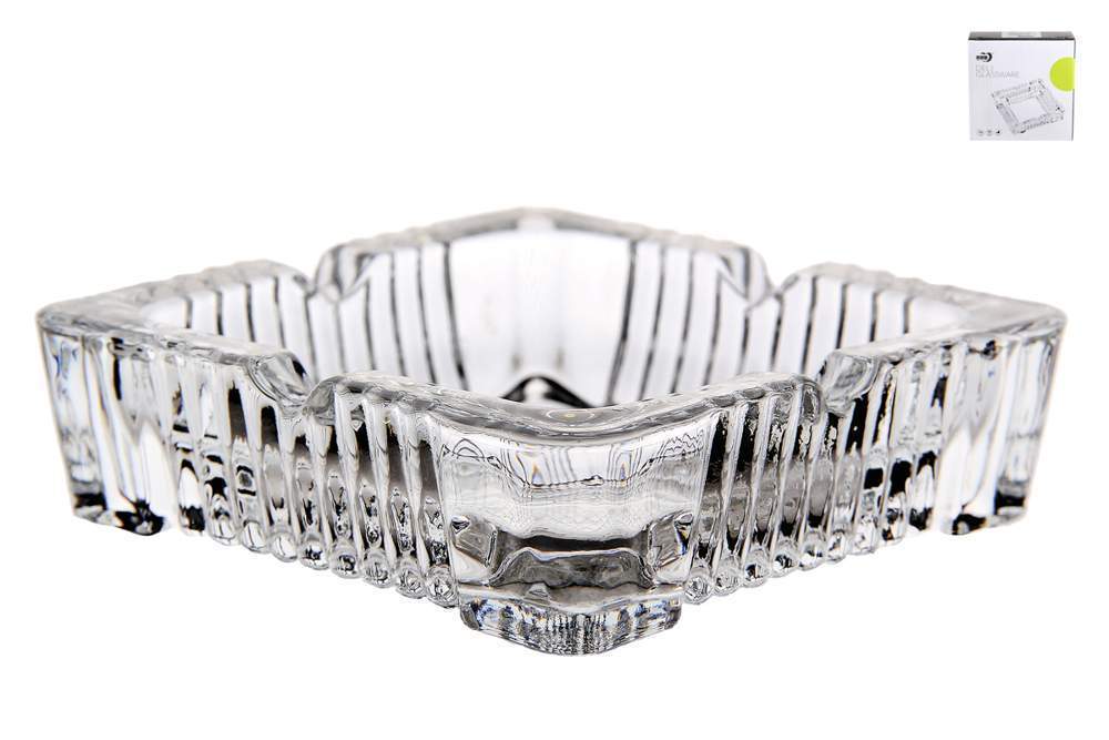 КОРАЛЛ Пепельница 203994/5192 Гранение 11х11 стекло