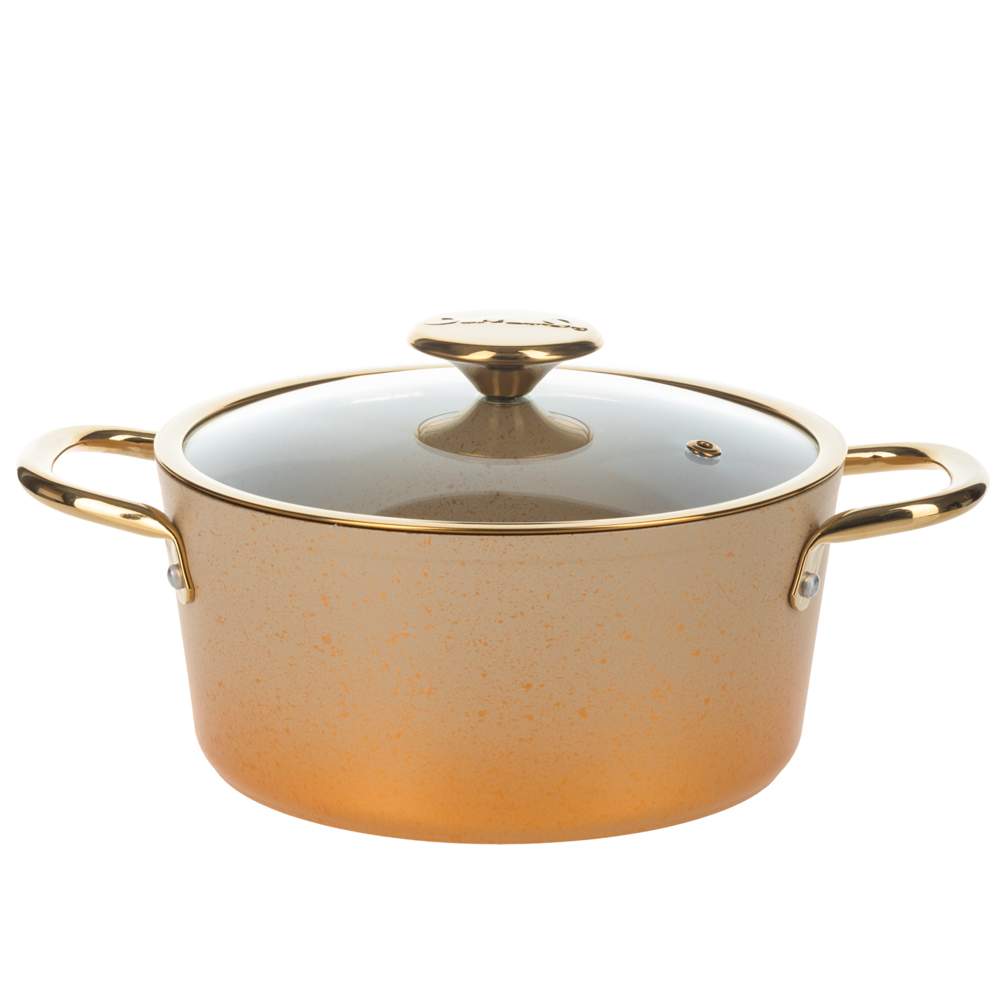 O.M.S. Cream Кастрюля 3116-G-IND-22 CRM 22х11,5см индукция АП покрытие