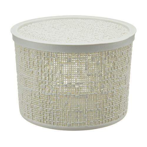 Корзинка Рогожка бел.ночь с крыш. 4,5л (d22 h16см)  выруб.руч. М2329бл.рт/337291