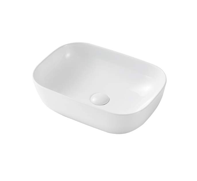 Раковина RD-429A-MR накладная на столешницу, белый мрамор 460х320х140мм H