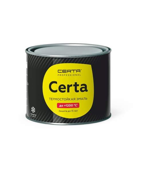 Эмаль термостойкая Церта черная 1200 градусов 0,4кг
