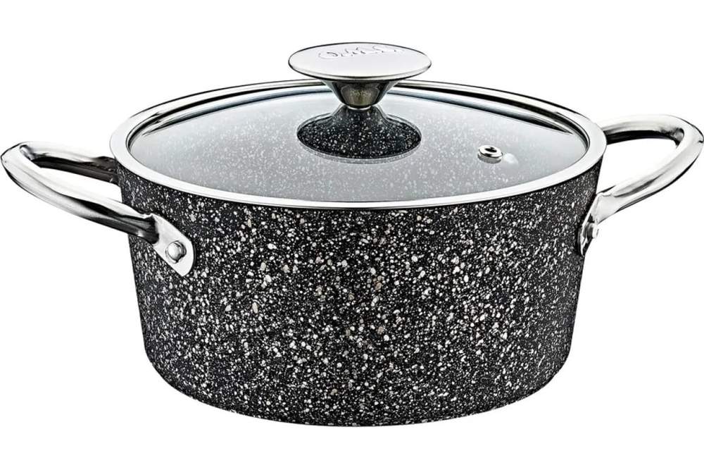 O.M.S. Black Кастрюля 3116-IND-30 Bk 7л 30х13см индукция АП покрытие