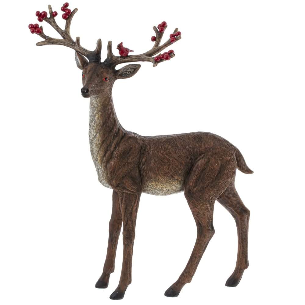 REMECO COLLECTION Фигурка 805370 Олень с красными ягодами 25х8,5х35см 