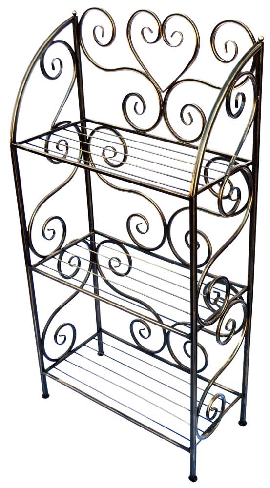 МЕТАЛЛ-ДЕКОР Полка №1212 h125х63х30см 3-х ярусная