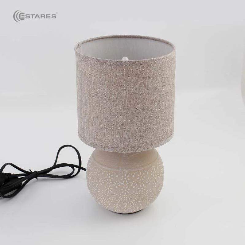 Лампа настольная ALFA 1xE14 R-125x150x265-BEIGE/BEIGE-220-IP20