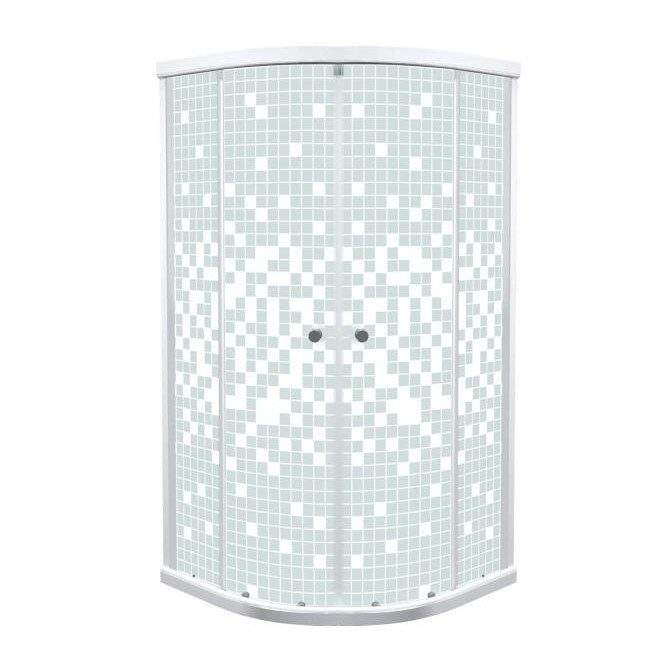 Душевое ограж. "Стандарт"90*90*174,5 1/4круга Аква Мозаика Белый