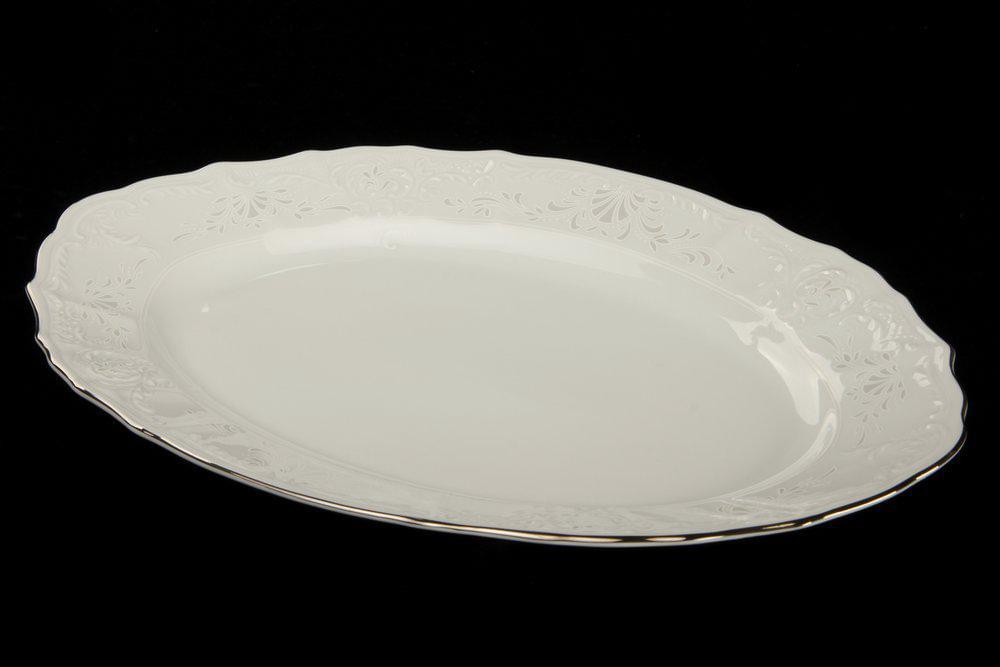 BERNADOTTE Отводка платина Блюдо овальное 34см BE3632021/03818/БТФ0182