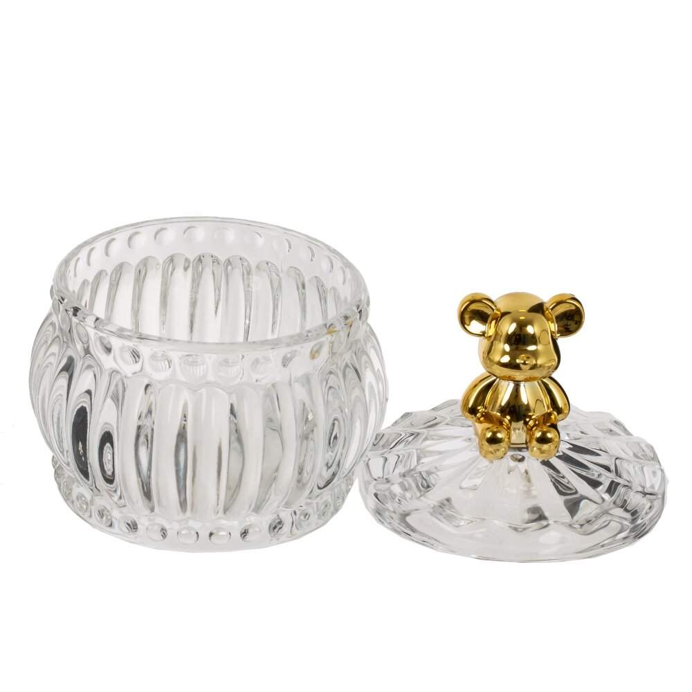 REMECO COLLECTION Шкатулка 817281 Мишка стекло/полимер 7,5х7,5х10см