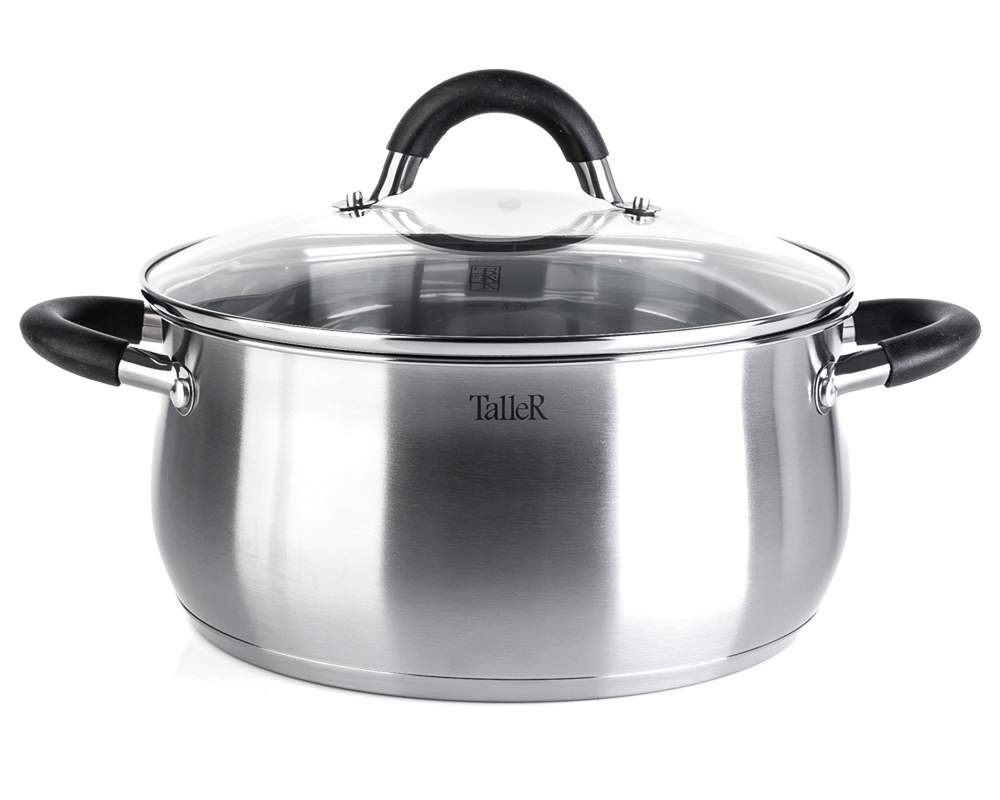 TALLER Шелборн Кастрюля TR-11046 5200мл нерж.сталь 18/10 индукция