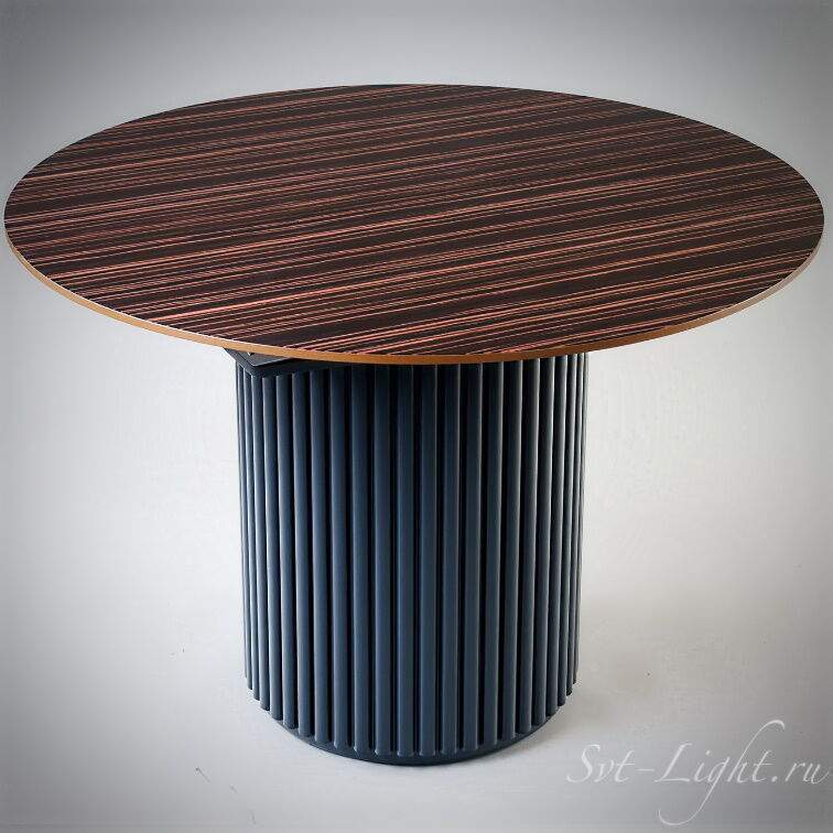 Стол Верона 02 ODES light D1200(1550)  H 750 комбинированный, массиб бука, цвет старинный орех