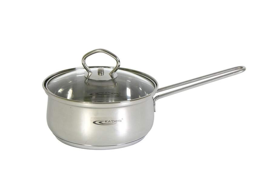 КАТУНЬ Лира Ковш 1,6л 16см капсульное дно с/кр индукция /нерж/ КТ-СР-К