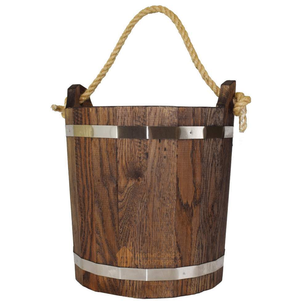 Запарник с нерж.вставкой 12л дуб в тёмном