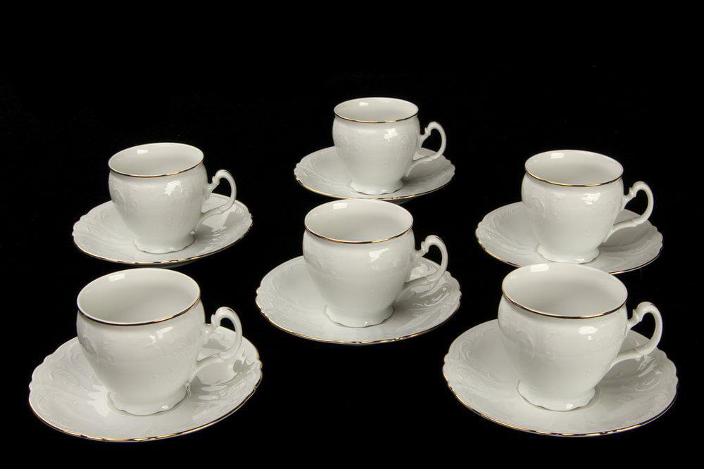 BERNADOTTE Отводка золото Набор чашек с блюдцами 240мл (бочка) ВЕ311011/03653/БТФ0172