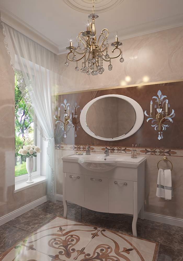 Тумба EVA GOLD  Riccardo 105 + умывальник Классик 1050   с сифоном