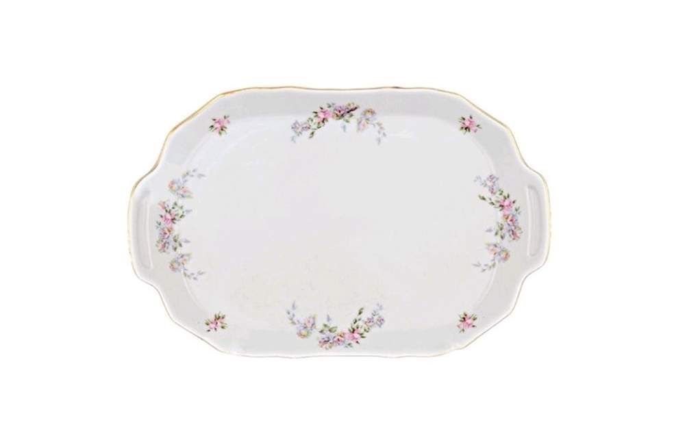 BERNADOTTE Дикая роза отводка золото Поднос с ручками 23см P1751242JQZ6468011/БТФ1003