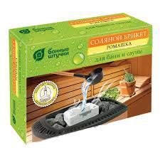 Брикет соляной  с травами "Ромашка", 1300 г для бани и сауны "Банные штучки"  32401