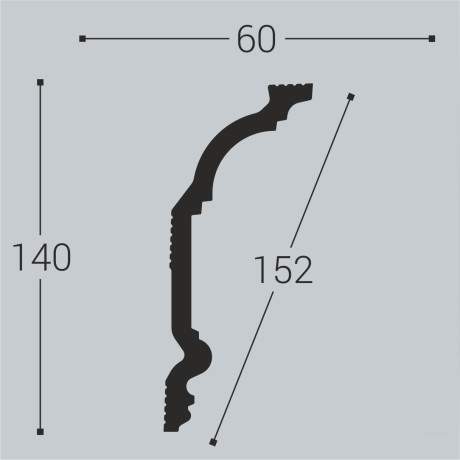 Карниз XPS BD К 2 (140*60)/7 