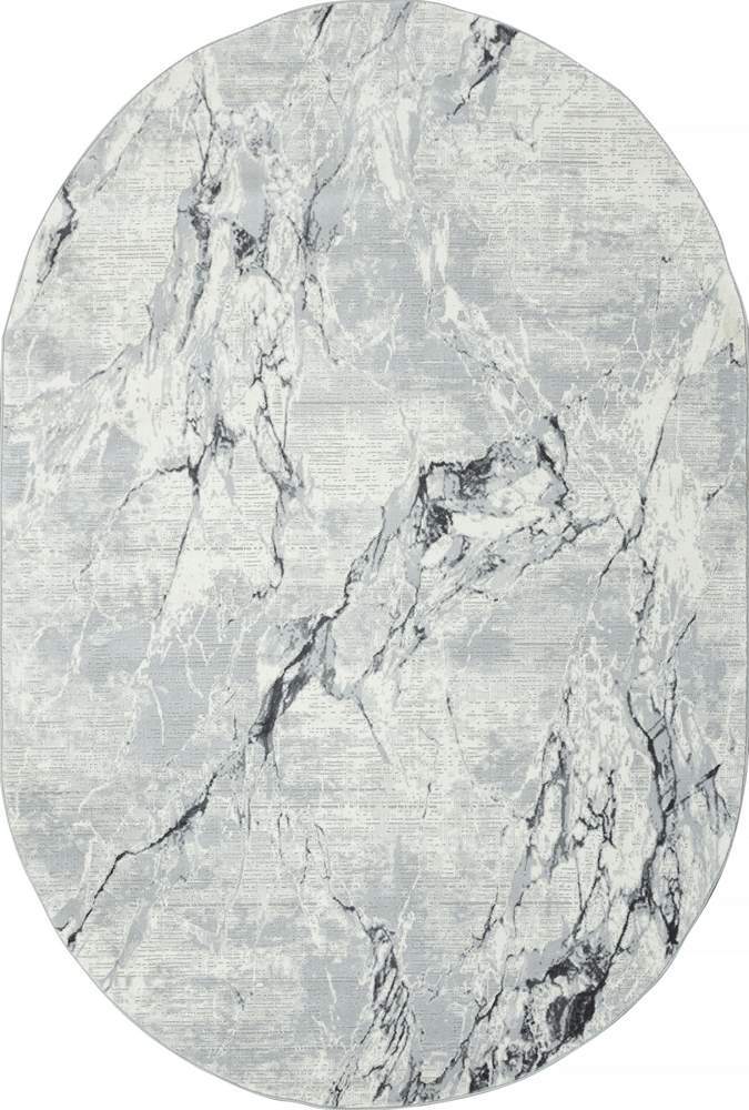 Ковер NENSI GL071G, 0,78х1,5  GREY / GREY овал
