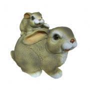 Заяц  ФП073  с зайчонком  23см. 