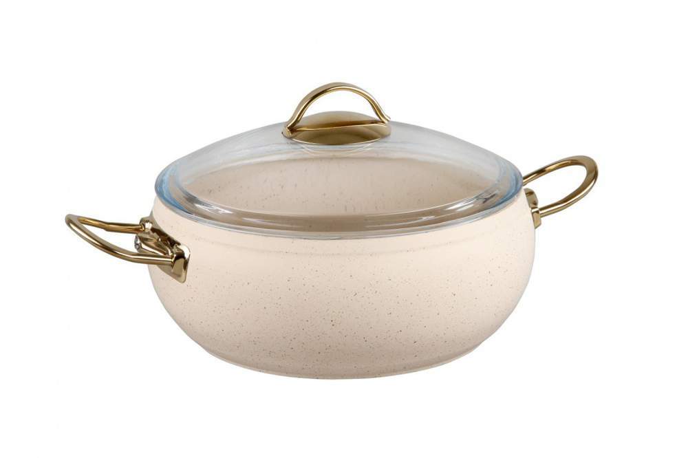 O.M.S. Ivory Кастрюля 3141-IND-20 IVR 2,5л 20х9см индукция АП покрытие