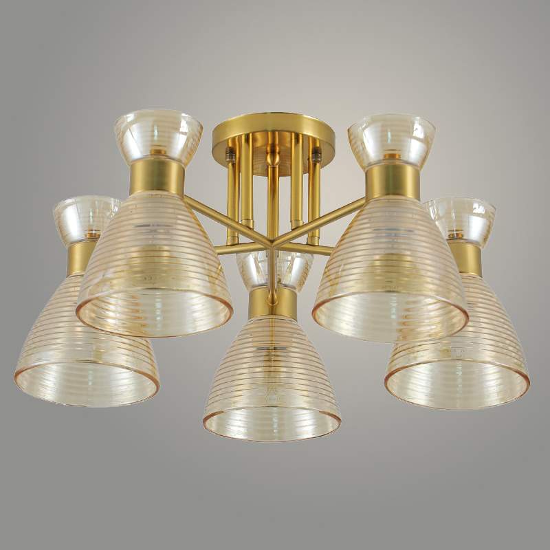 Люстра 07306/5 GD золото 5x40W E27 d550 h240