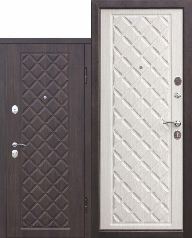 Дверь металлическая Kamelot  Винорит Беленый дуб  960 правая