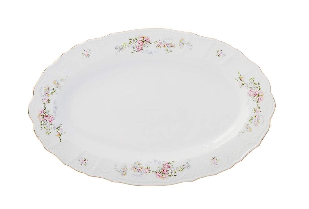 BERNADOTTE Дикая роза отводка золото Блюдо овальное 34см P1750913JQZ6468011/БТФ0997