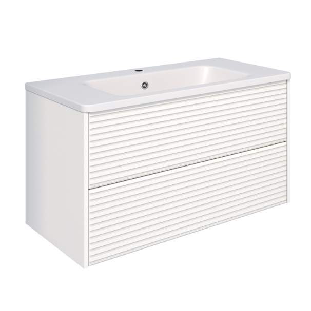 Тумба Parma  2ящ.подвес.белая + раковина Палермо 100см белый/Florentina 20100WPAR