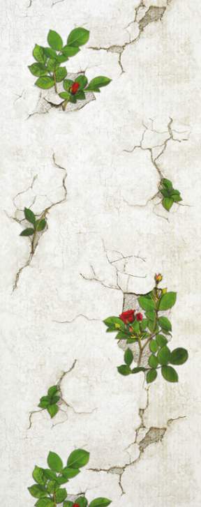 Панель ПВХ  Розы сквозь фреску  №627/1 0,25х3м