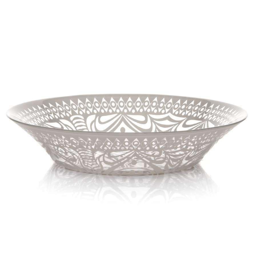 PASABAHCE Бохо Тарелка 10335SLBD44 220мм беж. (рис.28769) глубокая упроч.стекло