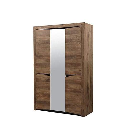 Шкаф д/одежды "Лючия"  33.02  3-х дв.(кейптаун/зеркало) В2300*Ш1528*Г580