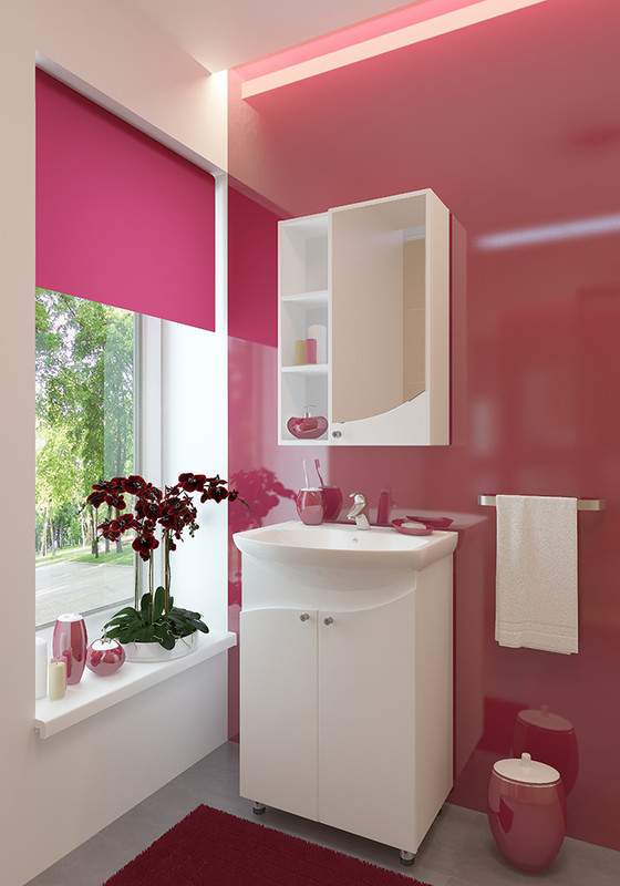 Тумба EVA GOLD  Spring 55 №6 + раковина Элеганс 55  белый