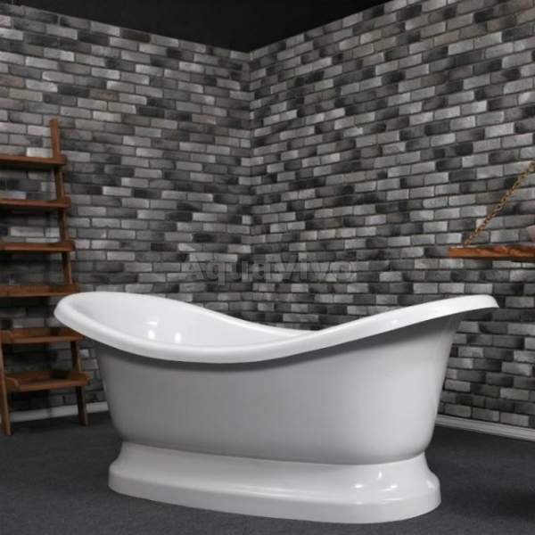 Ванна Фиджи 190х89х78см Каменная/белый