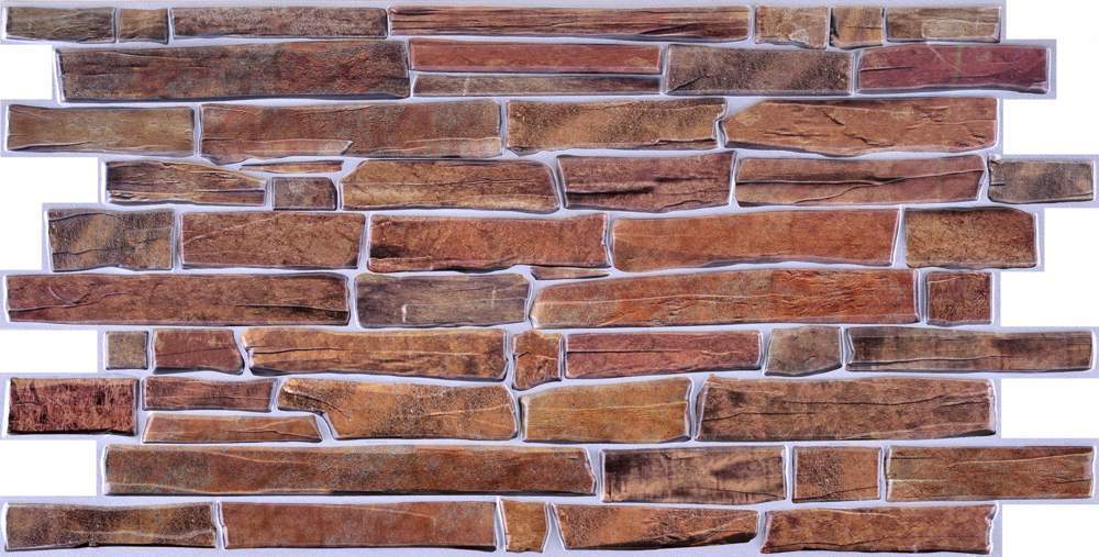 Панель ПВХ 0,4 камень "Сланец настоящий коричневый" 4620772253914