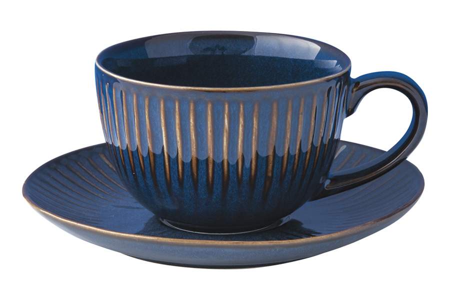 EASY LIFE Gallery синий Чашка с блюдцем 0,25л EL-R2534/GAL-B