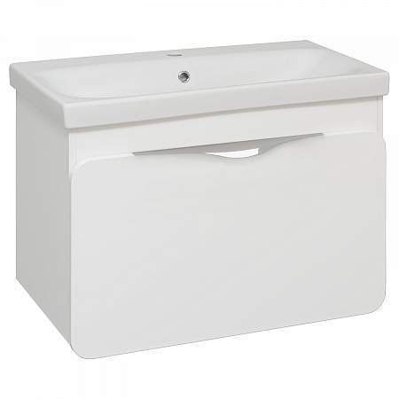 Тумба Skandi  2ящ.подвес.белый + раковина MODUO 80см 2080WCSCA/H