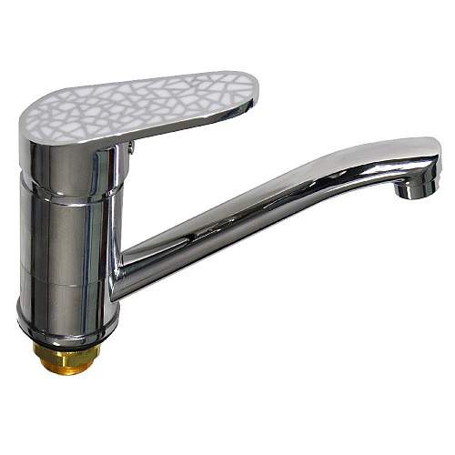 Смеситель BRIMIX  3250s  кухонный  шар. ручка-бел.мозаика