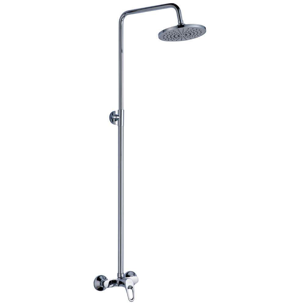 Душевая стойка Rossinka  B35-44 с регулируемой высотой штанги и лейкой.